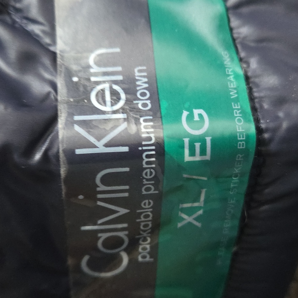 NWT Calvin Klein Sz XL Packable Navy Blue Coat - Picture 4 of 8